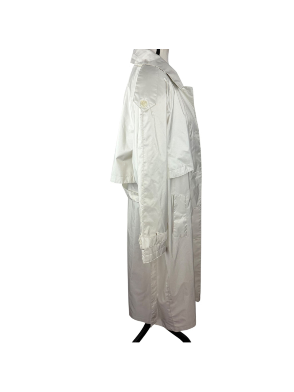 Worthington Essentials Women’s L Off-White Lightweight Trench Coat Quiet Luxury - Picture 5 of 15